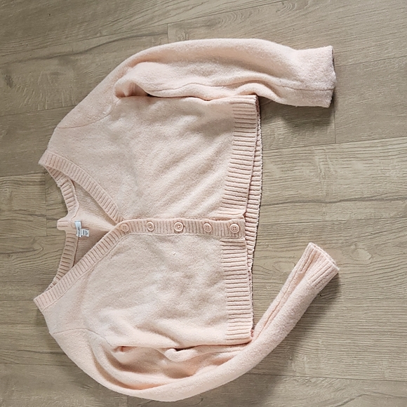 Peach cropped cardigan - Picture 1 of 2
